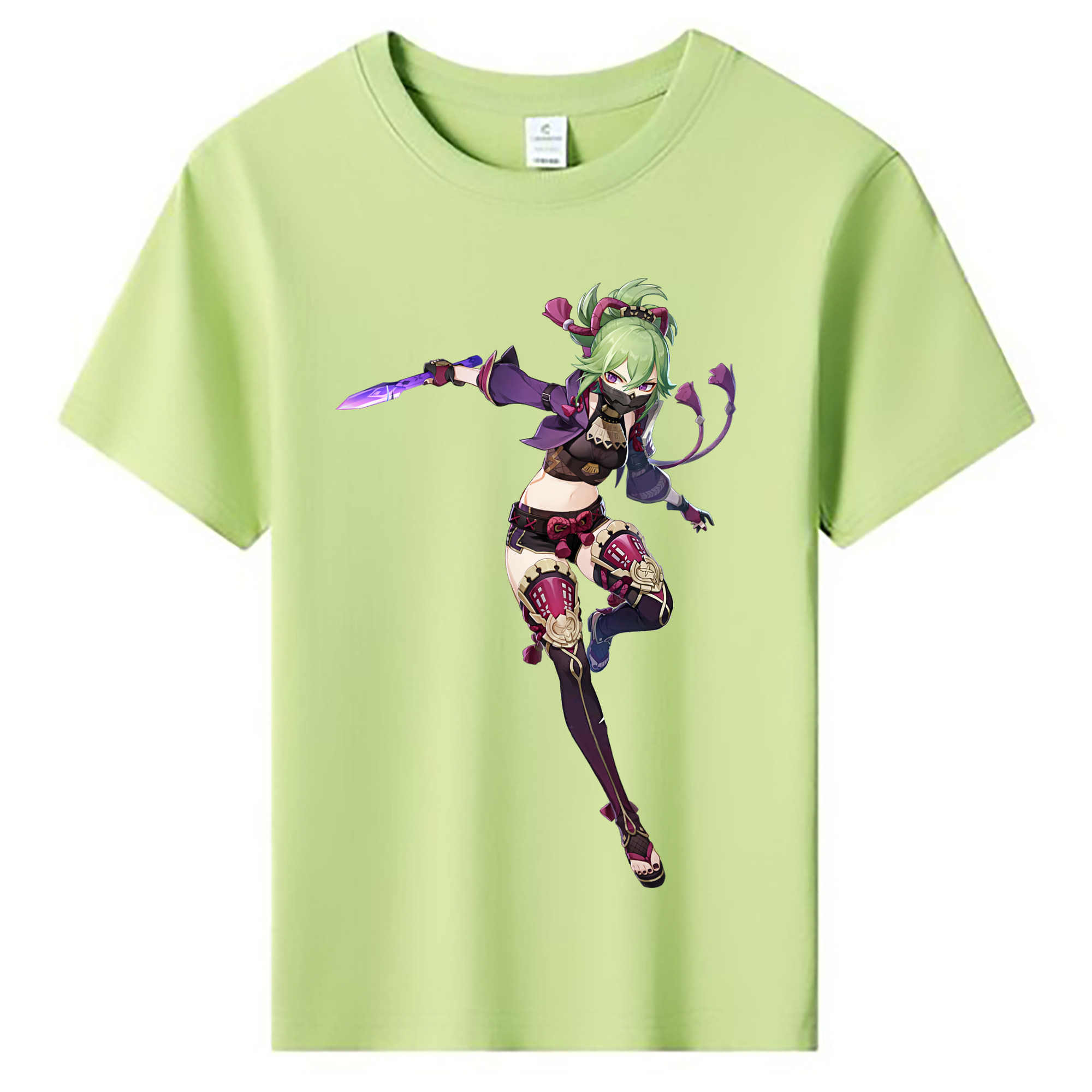 げんし神  久岐忍 くき しのぶ genshin Kuki Shinobu 綿100％キッズTシャツ（フロントプリント）